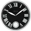 Image de NEXTIME Horloge murale Romana - Verre - Noir - Ø 43 cm