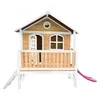 Image de Maisonnette en bois Stef avec toboggan rose - AXI - pour enfants de 3 ans et plus - dimensions 212x349x233cm