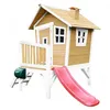 Image de Maisonnette pour enfants avec toboggan rouge - AXI Robin - Bois - 177x264x203cm