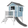 Image de Maison Enfant Beach Lodge XL en Bleu avec Toboggan en Gris - AXI - Maison de Jeux en Bois FFC pour Les Enfants