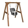 Image de Balançoire pour bébé - AXI - Cadre en bois brun - Utilisation extérieure - Age à partir de 9 mois