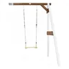 Image de Portique mural en Bois FSC Blanc / Marron avec Balançoire Enfant - AXI - 1 Balançoire - Mixte - 160x171x207cm