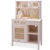 Image de Cuisine en bois et rotin - NEW CLASSIC TOYS - Modèle 11046 - Rose - 2 plaques de cuisson - 3 ans et plus