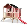 Image de Cabane en Bois - EXIT TOYS - Loft 350 - Rouge - Bois Massif - 322x190x215cm