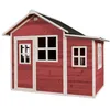 Image de Cabane en bois pour enfants - EXIT TOYS - Loft 150 Rouge - Bois massif - 188x149x159cm