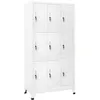 Image de vidaXL Armoire à casiers avec 9 compartiments Acier 90x45x180 cm Gris