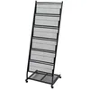 Image de vidaXL Porte-revues 475 x 43 x 133 cm Noir A4