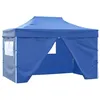 Image de Tente pliable - vidaXL - 3 x 45 m - Imperméable - 4 parois latérales - Bleu