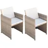 Image de Chaises de jardin - VIDAXL - Résine tressée Beige - Contemporain - 2 personnes - Extérieur