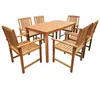 Image de Ensemble de salle à manger - vidaXL - 7 pcs - Bois dacacia massif - Durable - Extérieur