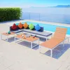 Image de Salon de jardin - vidaXL - 5 pcs - Aluminium et WPC - Résistant - Facile à nettoyer