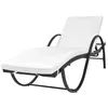 Image de Chaise longue - VIDAXL - Résine tressée - Noir - Extérieur