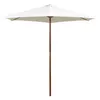 Image de Parasol - vidaXL - 42962 - 270 x 270 cm - Bois dur - Blanc crème