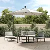 Image de Parasol déporté à 300 cm avec éclairage LED - VIDAXL - Sable - Manuel - Rond - Métal - Polyester