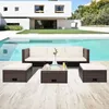 Image de Salon de jardin - VIDAXL - Résine tressée Marron - 4 personnes - Extérieur