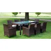 Image de vidaXL Ensemble à manger dextérieur avec coussins 9pcs Résine tressée 43117