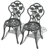 Image de Chaises de bistro - vidaXL - Aluminium coulé - 2 pcs - Vert - Résistant aux intempéries