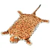 Image de vidaXL Tapis en peluche en forme de léopard 139 cm Marron