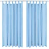Image de Rideau occultant - vidaXL - Turquoise - 140 x 175 cm - 2 pcs - Micro-satin