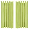 Image de Rideau occultant - vidaXL - 140 x 175 cm - Vert pomme - 2 pcs - Micro-satin