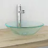 Image de vidaXL Verre trempé de lavabo 42 cm Transparent