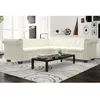 Image de Canapé dangle Chesterfield - VidaXL - 5 places - Cuir artificiel Blanc
