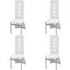 Image de vidaXL 4x Chaise de Salle à Manger Cuir Artificiel Blanc Chaises de Cuisine 243647