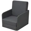 Image de Fauteuil convertible - vidaXL - Gris foncé - Tissu - 1 place - Design contemporain