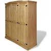 Image de Garde-robe - vidaXL - Gamme Corona - 3 portes - Bois massif - Style mexicain
