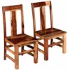 Image de vidaXL 2x Bois Massif de Sesham Chaises de Salle à Manger Chaises à Dîner Sièges de Cuisine Repas Meubles de Cuisine Maison 243964