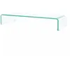 Image de vidaXL Meuble TV/ pour moniteur 80 x 30 x 13 cm Verre Transparent