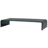 Image de vidaXL Meuble TV/ Support pour moniteur 70 x 30 x 13 cm Verre Noir