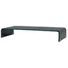 Image de vidaXL Meuble TV/ Support pour moniteur 80 x 30 x 13 cm Verre Noir