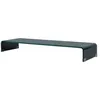 Image de vidaXL Meuble TV/ Support pour moniteur 100 x 30 x 13 cm Verre Noir