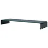 Image de vidaXL Meuble TV/ Support pour moniteur 110 x 30 x 13 cm Verre Noir
