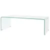 Image de vidaXL Table basse 98x45x30 cm Verre trempé Transparent