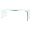 Image de vidaXL Table basse 98x45x30 cm Verre trempÃ© Transparent en occasion ou reconditionné