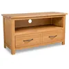 Image de vidaXL Meuble TV 90x35x48 cm bois de chêne massif 244466
