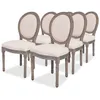 Image de vidaXL 6x Chaise de Salle à Manger Lin Chaises de Cuisine Chaises à Manger 274620