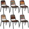 Image de vidaXL Chaises de salle à manger 6 pcs Bois de récupération solide