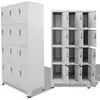Image de vidaXL Armoire à casiers avec 12 compartiments 90 x 45 x 180 cm Gris