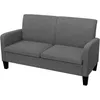 Image de vidaXL Canapé à 2 places 135x65x76 cm Gris foncé 244709