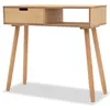 Image de vidaXL Table console Bois de pin massif 80 x 30 x 72 cm Marron