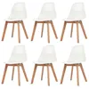 Image de vidaXL 6x Chaise de Salle à Manger Blanc Chaises à Manger Chaises de Cuisine 244773