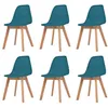 Image de Chaises de salle à manger - vidaXL - Lot de 6 - Turquoise - Plastique - Design contemporain