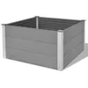 Image de Jardinière - WPC - 100 x 100 x 54 cm - Gris - Composite bois-plastique - Carré