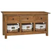 Image de vidaXL Buffet bois dacajou massif 100x30x50 cm 244488