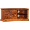 Image de Meuble TV Bois massif de Sesham - VIDAXL - 90 x 30 x 40 cm - Industriel - Loft - Marron