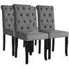 Image de vidaXL Chaises à manger lot de 4 gris foncé tissu 245515