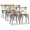 Image de Chaise de salle à manger - VIDAXL - Bois de manguier massif et acier - Marron